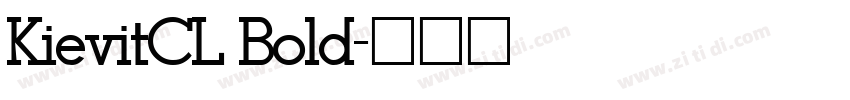 KievitCL Bold字体转换